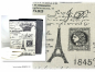 Preview: Buchhülle PARIS vintage style Eiffelturm Nostalgie, Canvas beige schwarz, Gr.M, handmade by BuntMixxDESIGN ©